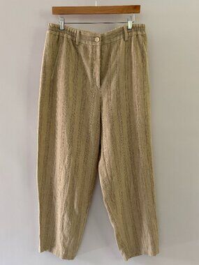 Annette Görtz Striped Linen Trousers Tailored Details Size EU 42